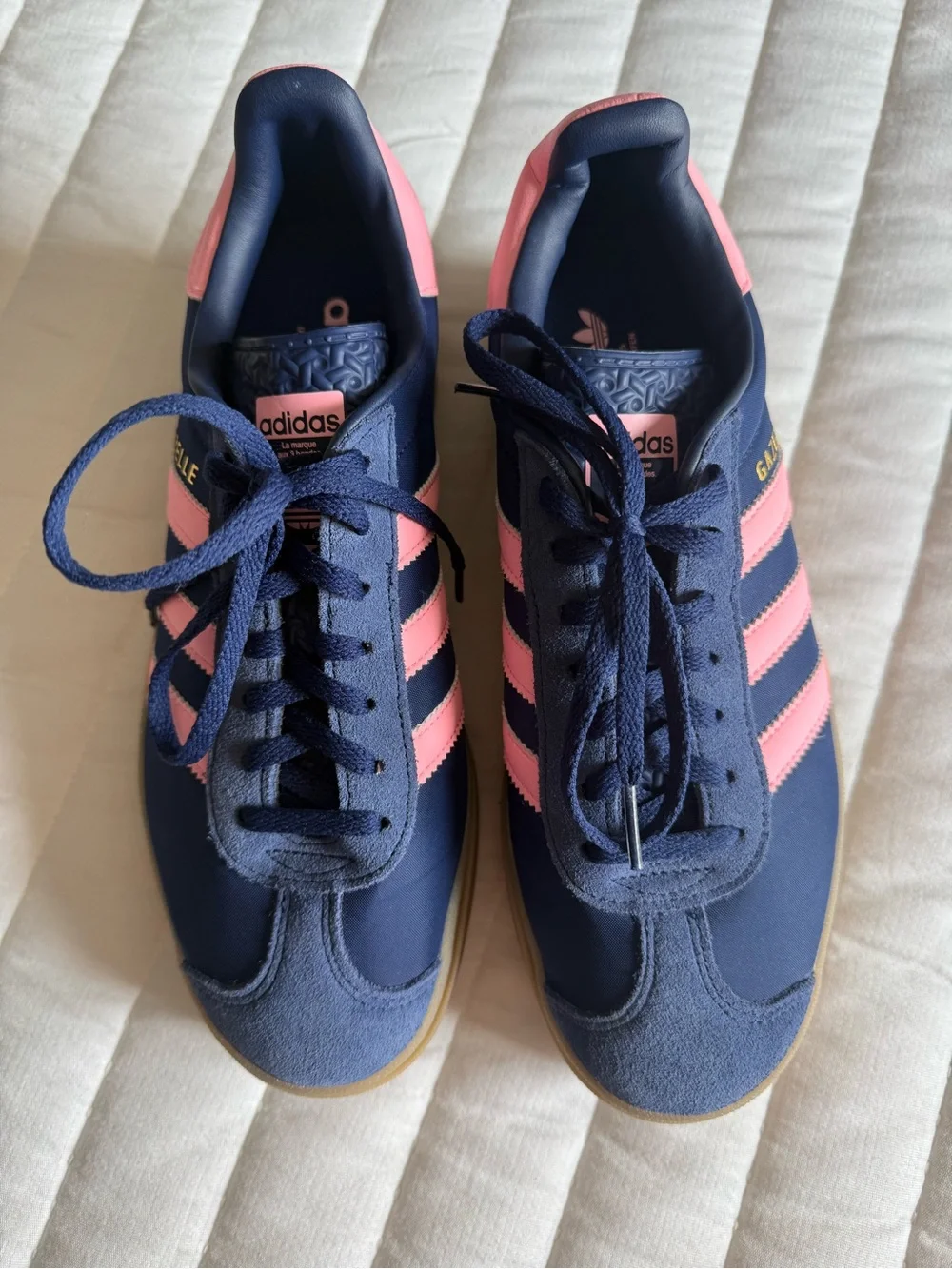 adidas Gazelle Platform Sneaker - Navy & Pink
